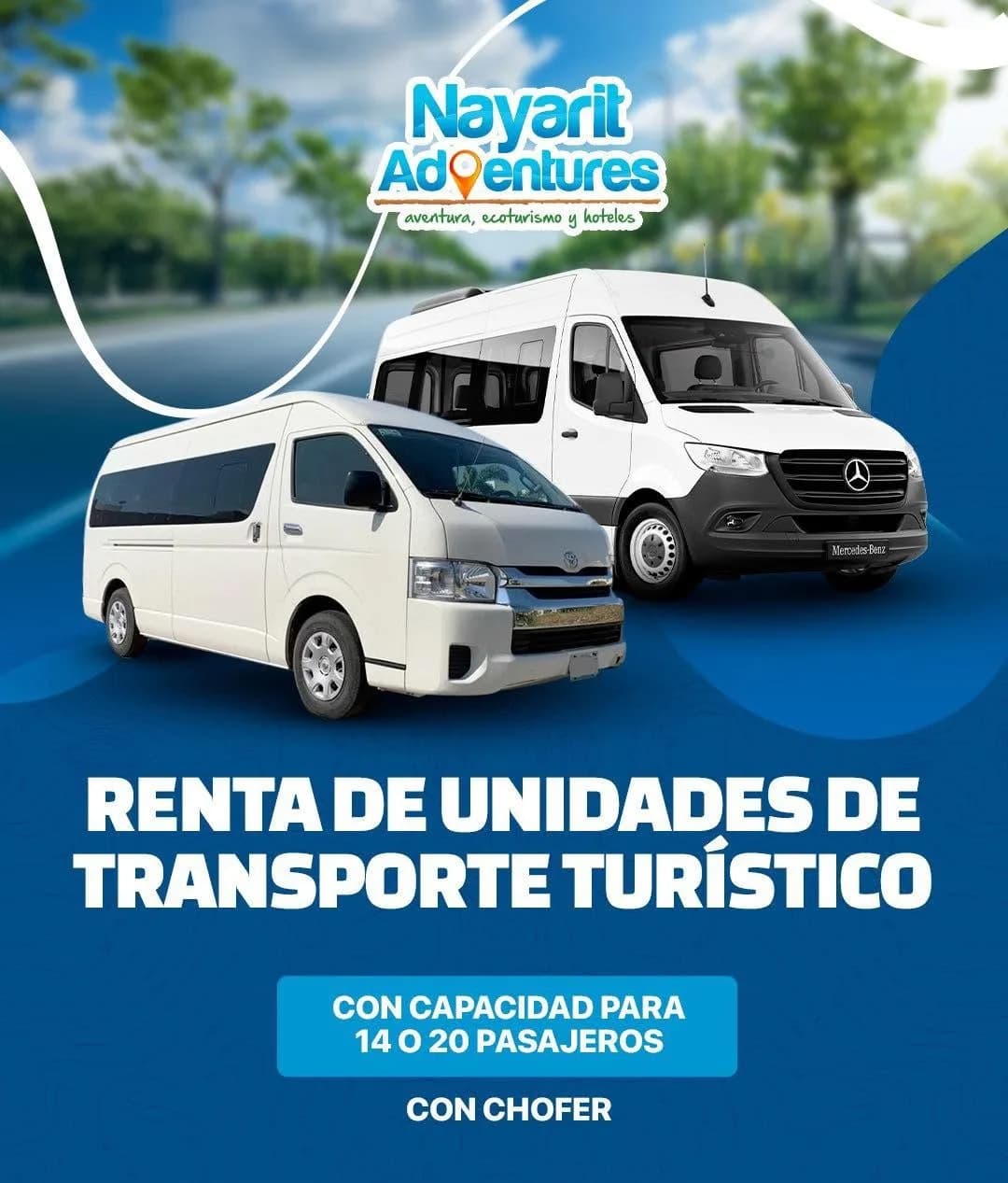 Unidades de traslado de Nayarit Adventures